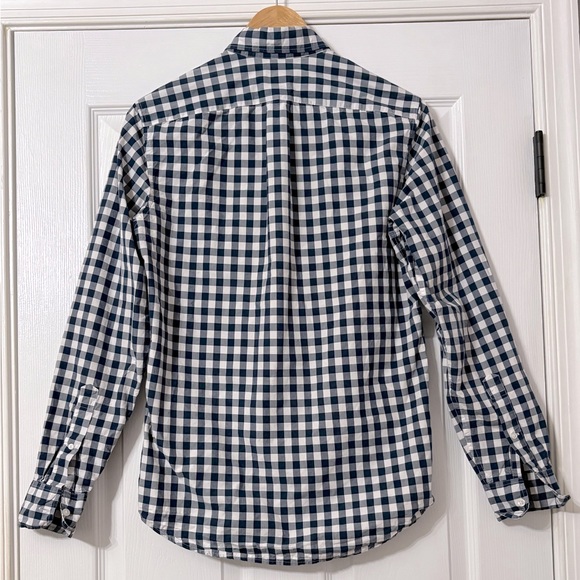 J Crew Classic Oxford Men's Blue and White Gingham Checkered Shirt Sz XS - Picture 2 of 9